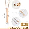 304 Stainless Steel Twisted Rectangle Pendant Urn Ashes Necklaces NJEW-WH0036-029RG-2