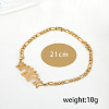 Stainless Steel Figaro Chains Link Bracelets MT8282-4