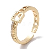 Brass Micro Pave Cubic Zirconia Cuff Rings RJEW-G310-09G-1