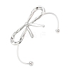 Bowknot 304 Stainless Steel Cuff Bangles LS-BJEW-S171-01A-P-2