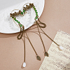 1 Pair Alloy Leaf Cuff Earrings EJEW-HS0001-23B-5