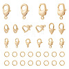 16Pcs 8 Styles Brass Lobster Claw Clasps KK-TA0003-04-1