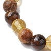 8mm Round Natural Tiger Eye & Picture Jasper BJEW-JB10625-03-4