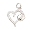 Brass Micro Pave Cubic Zirconia Pendants KK-H527-02C-P-1