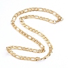 304 Stainless Steel Figaro Chain Necklaces NJEW-L173-016-G-2