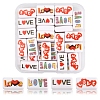 40Pcs 4 Colors Printed  Opaque Acrylic Beads OACR-FS0004-05-1