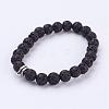 Lava Rock Stretch Bracelet BJEW-JB03139-1