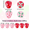 40Pcs 2 Colors Opaque Acrylic Enamel Beads MACR-SC0002-57-2