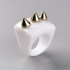 Opaque Acrylic Finger Rings RJEW-T010-12-4