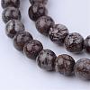 Natural Snowflake Obsidian Beads Strands G-Q462-4mm-37-1