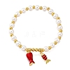 Brass Cubic Zirconia Stretch Bracelets BJEW-K278-03G-6