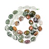 Natural Quartz Crystal & Crazy Agate & Green Spot Jasper & Unakite & Green Strawberry Quartz & Indian Agate Beads Strands G-Z135-A14-4