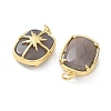 Brass & Natural Grey Agate Pendants GG-CBAD360-19G-01-2
