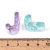 UV Plating Transparent Acrylic European Beads OACR-M027-02J-4