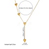 Heart 304 Stainless Steel Pendant Y Necklaces for Women WGCB0A8-02-3