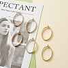 Rack Plating Alloy Open Back Bezel Pendants PALLOY-TA0001-10G-5