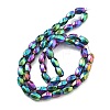 Electroplated Synthetic Magnetic Hematite Beads Strands G-P545-G01-02-3