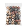 40Pcs 5 Colors Printed Schima Wood Beads WOOD-FS0001-47-6