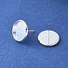 Brass Ear Studs Settings IFIN-Q005-S-NF-2