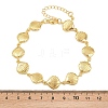 Shell Shape Brass Link Chain Bracelets for Women BJEW-K248-07C-G-5