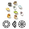 Faceted K9 Glass Rhinestone Cabochons GGLA-R402-08D-1