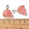 Cherry Quartz Glass Pendants G-Z067-02P-07-3