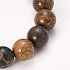 Natural Dendritic Jasper Beaded Stretch Bracelets BJEW-Q692-55-10mm-2