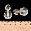 Natural Quartz Crystal Perfume Bottle Pendants G-L623-12G-07-3