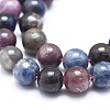 Natural Africa Red Corundum/Ruby and Sapphire Beads Strands G-D0010-01A-8mm-3