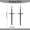 ANATTASOUL 2 Pairs 2 Colors Alloy Sword Dangle Earrings EJEW-AN0001-92-2