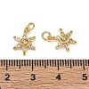 Brass Micro Pave Cubic Zirconia Charms CU-CBAF0F8-17A-G-3
