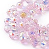 Transparent Electroplate Glass Beads Strands EGLA-F152A-AB03-3