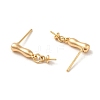 Brass Stud Earring Findings KK-M270-27G-2
