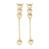 Brass Pave Clear Cubic Zirconia Big Pendants CU-CBADD64-22G-1