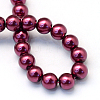 Baking Painted Pearlized Glass Pearl Round Bead Strands X-HY-Q003-12mm-72-4