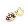 Brass Enamel Fruit European Dangle Charms KK-Z090-08G-06-2