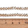 Electroplate Transparent Glass Beads Strands GL-CBA7A17-01A-10-3