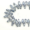 Electroplate Transparent Glass Beads GLAA-WH0039-59B-10-1