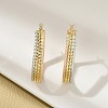 Brass Two Tone Hoop Earrings EJEW-B117-02-1