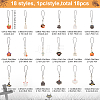 CRASPIRE 18Pcs 18 Styles Cell Phone Strap Charm Halloween Enamel Charm Hanging Keychain for Women AJEW-CP0005-59-2