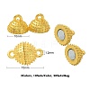 20 Sets 2 Colors Brass Magnetic Clasps KK-CJ0001-86-2