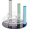 2-Tier Rotatable Round Transparent Acrylic Cosmetics Organizer Holder ODIS-WH0026-05-1