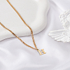 1Pc 304 Stainless Steel Letter Pendant Necklaces NJEW-LP0001-33H-G-3