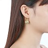 Brass Dangle Hoop Earrings EJEW-BB31952-2