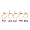 Teardrop Brass Micro Pave Cubic Zirconia Cup Peg Ring Settings KK-T076-08G-4