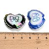 Plating Printed Opaque Acrylic Beads AC-CBA49BC-03-3