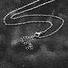 Non-Tarnish 304 Stainless Steel Cable Chain Necklace STAS-T040-PJ204-40-1