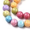 Opaque Crackle Glass Round Beads Strands X-GLAA-T031-10mm-01D-2