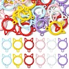 30Pcs 6 Colors Zinc Alloy Spring Gate Rings KEYC-CJ0001-17-1