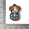 Cow with Beanie Cap Silicone Focal Beads SIL-M006-03G-3